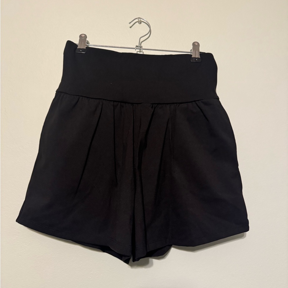 Black High-Waisted Women's Shorts